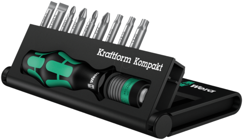 סט מברג KK10 + ביטים מתחלפים 9 יח' WERA