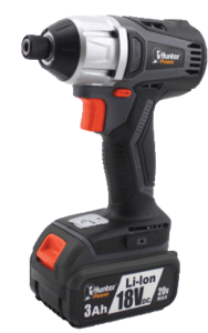 מברגת אימפקט נטענת 18V עם 2 סוללות 3.0A  HUNTER