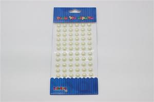 אבני שיבוץ דביקות 10 מ'מ צבע פנינה *24