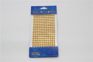 אבני שיבוץ דביקות 6 מ'מ צבע זהב *24