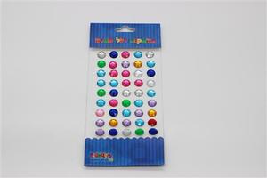 אבני שיבוץ דביקות 12 מ'מ מיקס צבעים *24