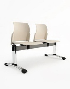 אקטיבה ספסל דו לבן רגל אפור ניידת מיליון כסאות