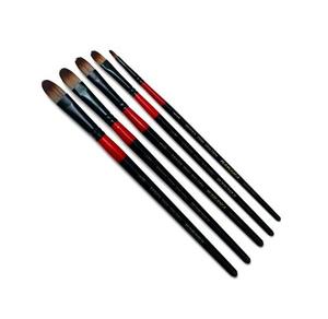 סט 5 מכחולים פילברט איכותיים (שחור/אדום) * 12 חב'