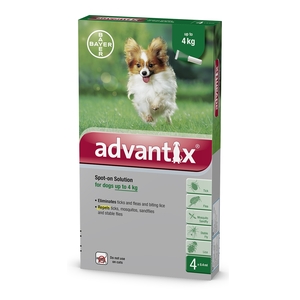 אדוונטיקס לכלבים במשקל עד 4 ק"ג \ Advantix For Dogs
