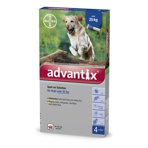אדוונטיקס לכלבים במשקל מעל 25 ק"ג \ Advantix For Dogs