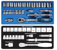 סט בוקסות 24 יחידות הינע 3/8 דגם 12891 