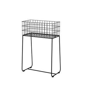 סלסלת איחסון עומדת - שחור מטאלי 