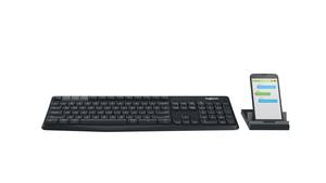 מקלדת Bluetooth אלחוטית ומעמד Logitech Multi-Device K375s