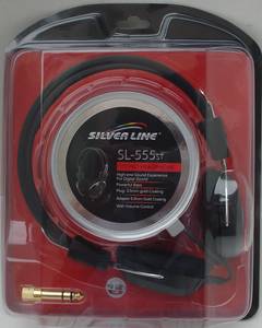 אוזניות סטריאו +ווליום לשליטת עוצמה ST555 מבית Silver Line בצבע שחור