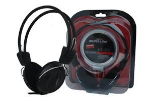 אוזניות+מיקרופון עם ווליום לשליטת עוצמה SL HS-55V בצבע שחור