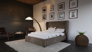 מיטה וחצי מרופדת - דגם ניו יורק