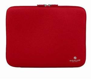 תיק מעטפת מרופדת למחשב נייד בצבע אדום "15.6