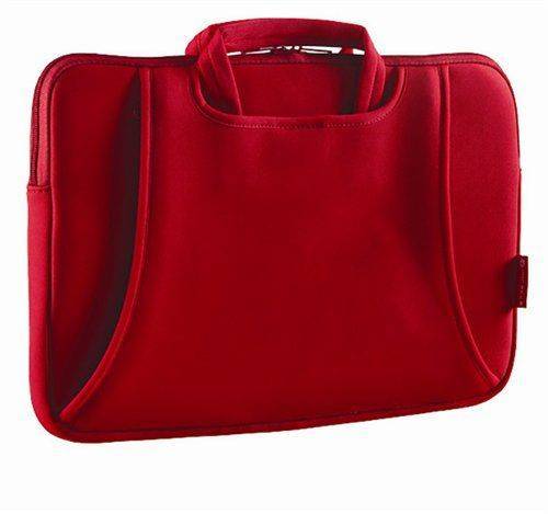 תיק מעטפת +ידיות ותאי איחסון עבור מחשבים ניידים בצבע אדום 