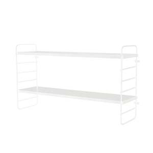 מדף קומתיים נורדי - לבן 65x35x15 ס"מ 