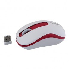 עכבריםעכבר אופטי RAPOO 2.4G אדום/לבן