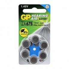 סוללות למכשירי שמיעה GPסוללה למכשירי שמיעה במארז ZA675