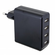 מטענים וכבליםמטען קיר GPT 5V 4XUSB 4.8A שחור