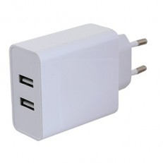 מטענים וכבליםמטען קיר 2xUSB 4.8A לבן