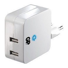 מטענים וכבליםמטען קיר GPT 5V 2XUSB 4.2A לבן