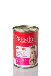 שימורי פרמיו לחתול בוגר סלמון ופורל 400 גרם \ Premio Adult Salmon & Trout Pate