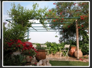 סככת צמחייה  - שלדת אלומיניום עגולה וכיסוי PVC בצבעים מוגן U/V 