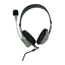 אוזניותאוזניות קשת שחורות עם מיקרופון למחשב