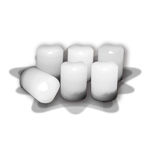 נרות לד מפלסטיק צבע לבן * 24 יח'
