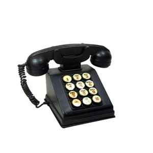 פסל רטרו- טלפון לחצנים שחור