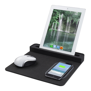 משטח טעינה אלחוטי עם פד לעכבר ומעמד לנייד או לטאבלט  גימיק מתנות