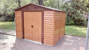 מחסן מתכת 2.37X2.78 דמוי עץ דגם APSH 8-9