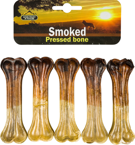 עצמות לעיסה מעושנות לכלב 5 יח' \ Nature Project Smoked