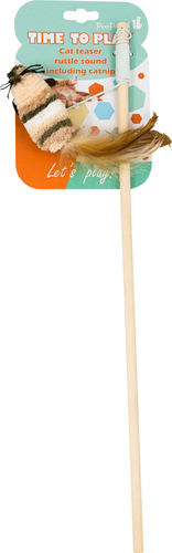 צעצוע עכבר על מקל לחתול