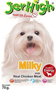 חטיף JerHigh מקלות על בסיס עוף בטעם חלב 70 גרם