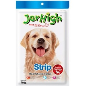 חטיף JerHigh מקלות על בסיס עוף בטעם עוף מיובש 70 גרם
