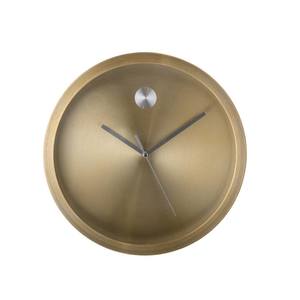 שעון קיר אלומניום קוטר 25 ס"מ    - זהב 