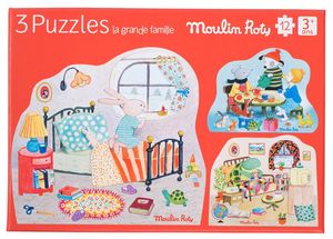 3 פאזלים ביחד MOULIN ROTY