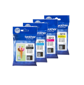 סט 4 ראשי דיו מקוריים Brother LC-3213 עד 400 דפים