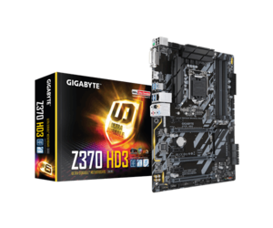 לוח אם אינטל למעבד דור 8 Gigabyte Z370 DVI HDMI ATX