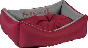 מיטה לכלב Pets Project חסינת מים במגוון גדלים-צבע בורדו/אפור- פטסלנד