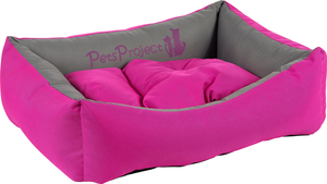 מיטה לכלב Pets Project חסינת מים במגוון גדלים-צבע ורוד/אפור- פטסלנד