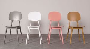 ניקולס כסא אורח מעוצב ( יצוק ) פלסטיק מעובה אפור מיליון כסאות