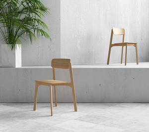 קלייר כסא המתנה מעוצב - עץ מלא טבעי - נערם = - מידות L46.5*W56*H77 גובה מושב 46 ס"מ מיליון כסאות