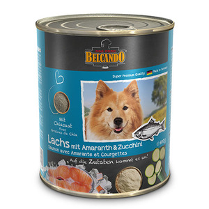 שימורי מזון כלבים בלקנדו –  סלמון אמרנט+קישוא 800 גר' Belcando