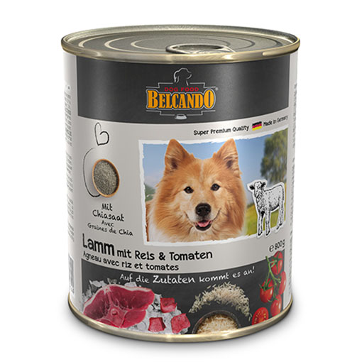 שימורי מזון כלבים בלקנדו – כבש אורז ועגבניה 800 גר