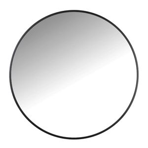 מראה עגולה שחורה מעוצבת - קוטר 80 ס"מ 