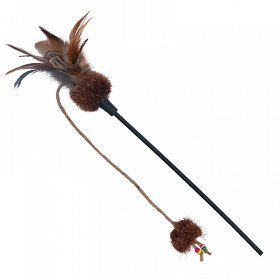 צעצוע לחתול חכה עם נוצות