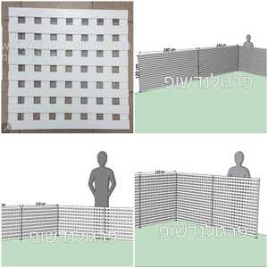 גדר ב 150 ש"ח למ"ר - סבכת PVC קשיחה לבנה ומוגנת UV במידה 237.5*117 ס"מ - הניתנת לחיתוך למידה שלכם . מזמינים סבכות ועמודים יעודיים ומתקינים בקלות 