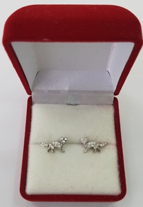 עגילי כסף טהור 925 לנשים מספר דגם: 723