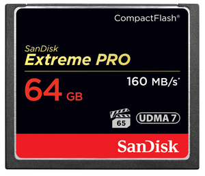 SanDisk Extreme PRO CompactFlash Memory Card 64GB