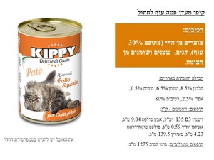 קיפי מעדן פטה עוף לחתול 400 ג'